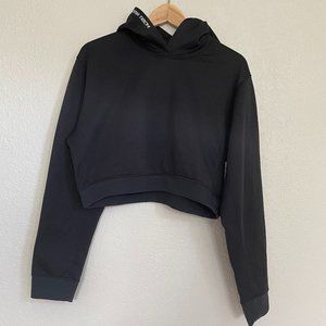 American Eagle Tackma Tech Black Cropped Hoodie Medium